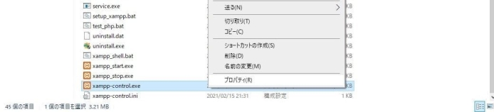XAMPP終了時エラー5